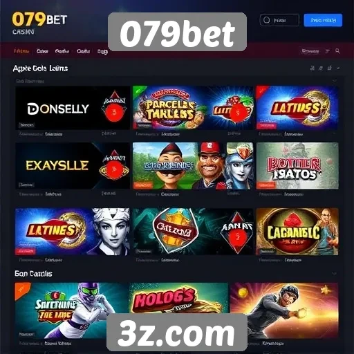 Opções de jogos disponíveis no site 079bet